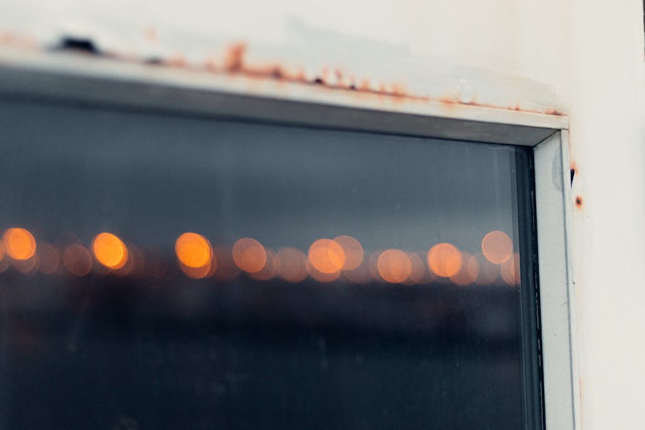 Close up of a classic double hung window frame